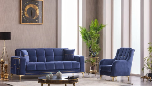 Square sofa bed with storage 3+2