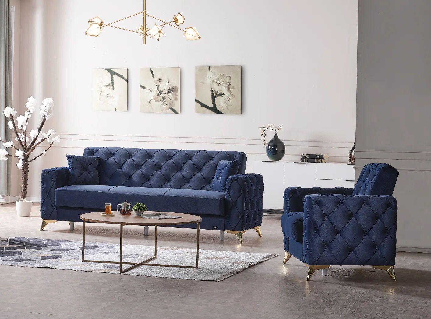 Patron Collection - Chesterfield Sofa Bed with Storage