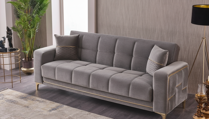 Square sofa bed with storage 3+2