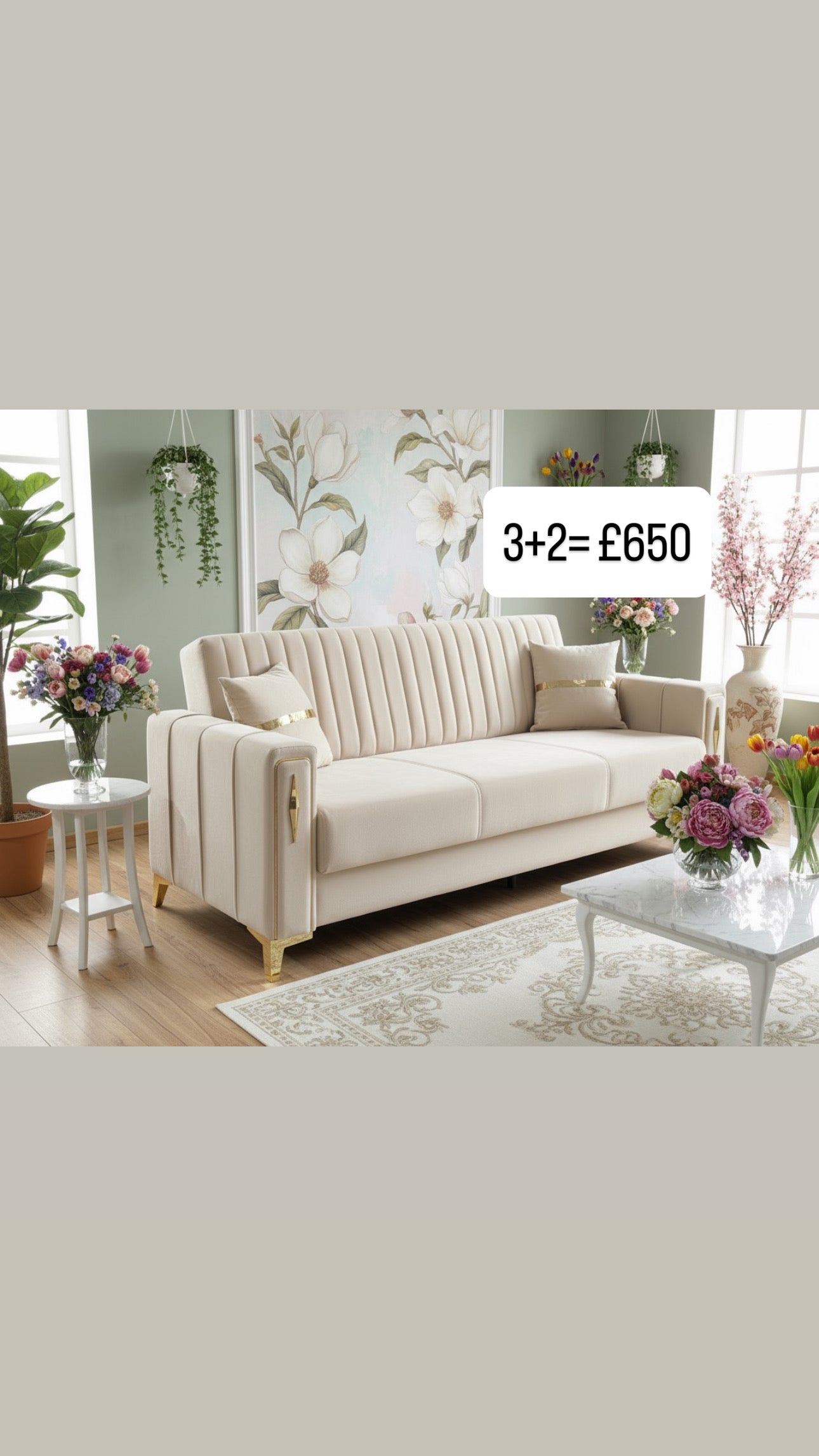 Nevada 3+2 sofa bed set