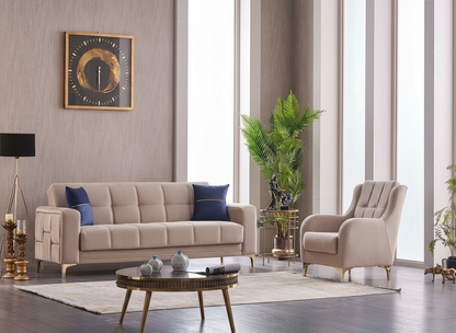 Square sofa bed with storage 3+2