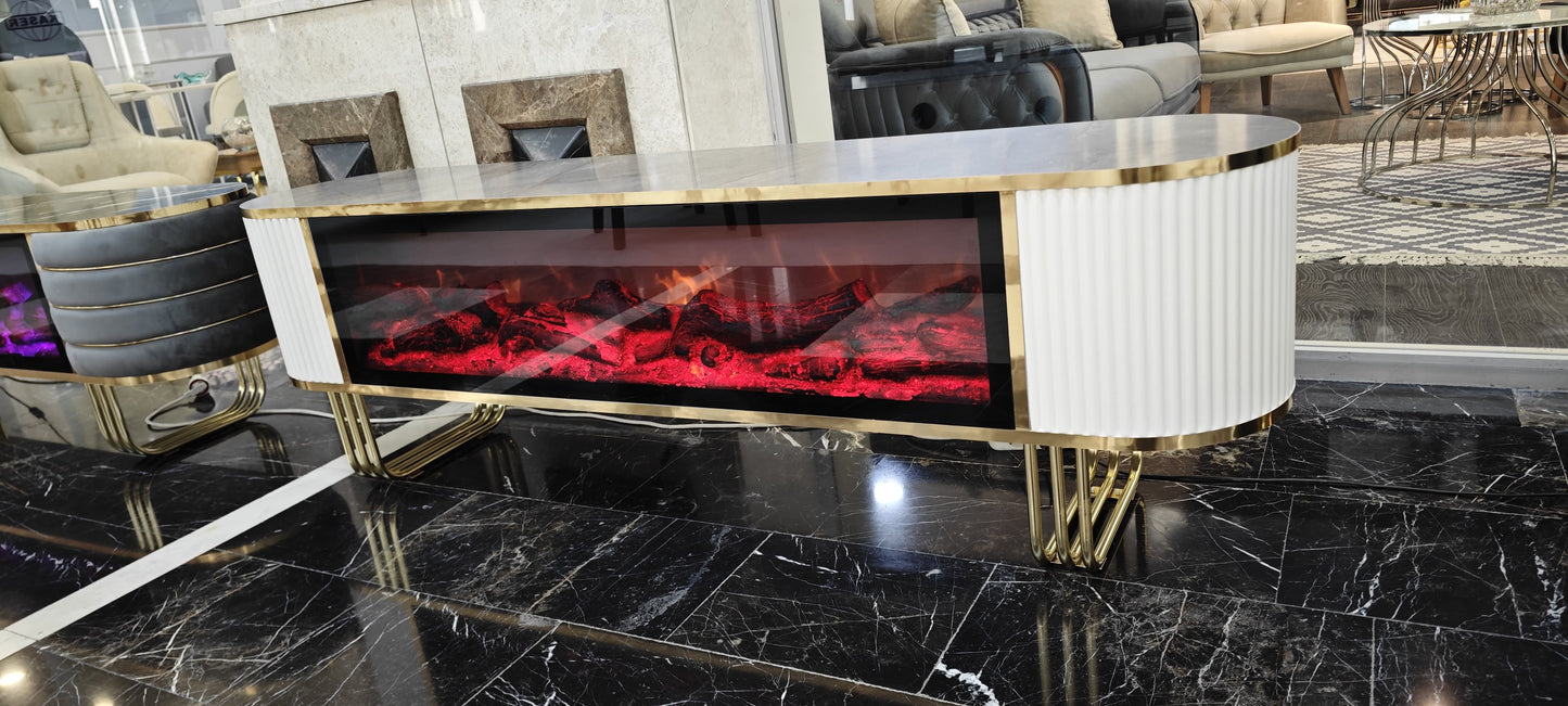 Fireplace TV Table