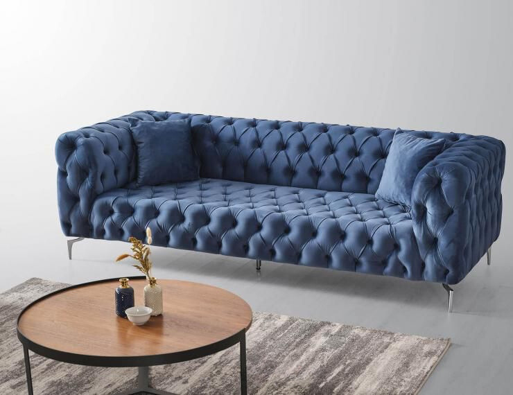 Nova Chesterfield Blue Sofa Set (3+2)