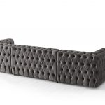 Valentino U Shaped Chesterfield Grey Sofa