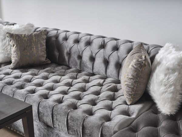 Jordan U Shaped Grey Chesterfield Sofa