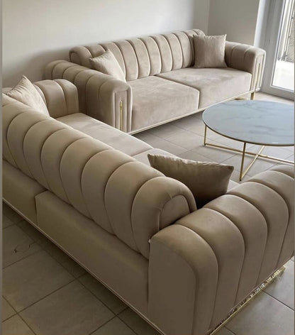 Gelaatii Beige Sofa Set (3+2)